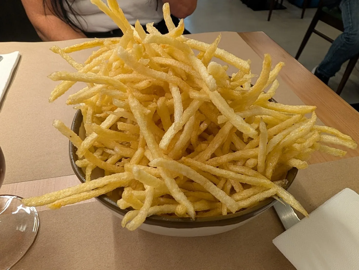 Batata fina e crocante