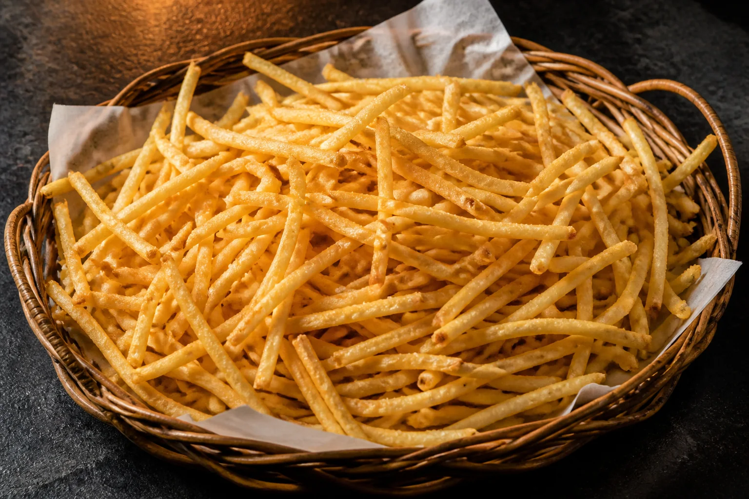 Batata fina e crocante